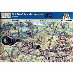 ITALERI - Στρατιωτάκια 1:72 - WW2 PAK 40 AT Gun with Crew, 6096