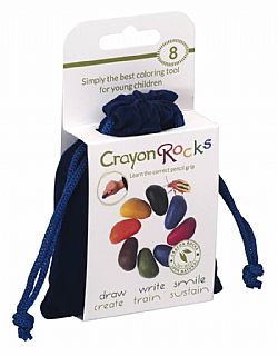 CRAYON ROCKS - Κηρομπογιές Σόγιας, 8τεμ, Blue Velvet Bag