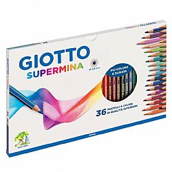 GIOTTO - Ξυλομπογιές Supermina 3.8mm,  36χρωμ, 236200