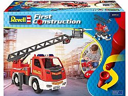 REVELL - Κατασκευή FIRST CONSTRUCTION 48pcs - Ladder Fire Truck, 00914