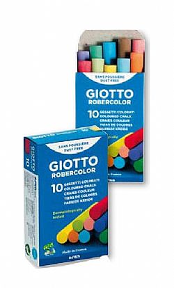 GIOTTO - Κιμωλίες Χρωματιστές Dust Free Robercolor 10χρωμ, 53890