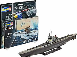 REVELL - Model Set 1:350 - Skill 4, 35pcs, Submarine VII C/41, 65154