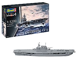 REVELL - Model Set 1:1200 - Skill 4, 38pcs, USS Enterprise CV-6, 65824