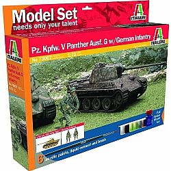 ITALERI - Model Set 1/72 - Pz. Kpfw. V Panther Ausf. G w/German Infantry, 73007