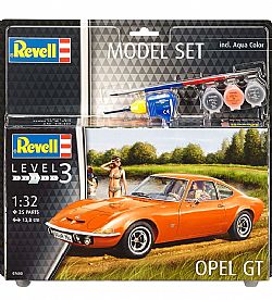 REVELL - Model Set 1:32 - Skill 3, 25pcs, Opel GT, 67680