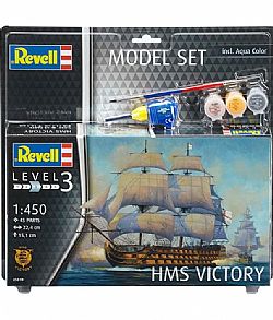 REVELL - Model Set 1:450 - Skill 3, 45pcs, HMS Victory, 65819