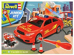 REVELL - Κατασκευή JUNIOR KIT 26pcs - Fire Chief Car, 00810