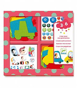 DJECO - Δημιουργώ με Αυτοκόλλητα *I Love Cars*, 09051