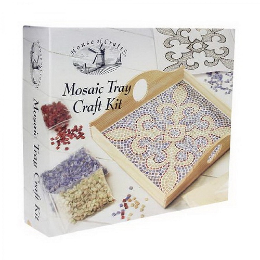HOUSEofCRAFTS Κατασκευή Μωσαϊκού Δίσκου *Mosaic Tray Craft Kit*, HC490