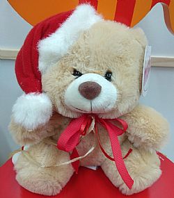 MUCH - Λούτρινο Αρκουδάκι Santa Claus 18cm, M1517