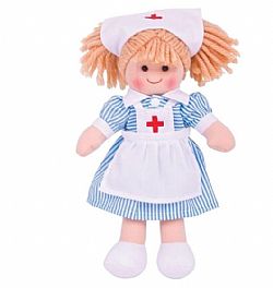 BIG JIGS - Κούκλα πάνινη 25εκ. *Nurse Nancy*, 011