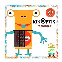 DJECO - Παζλ Μαγνητικό με Εφέ Κίνησης Kinoptik 25pcs *Animonster*, 05600