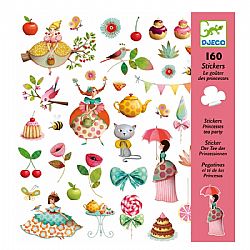 DJECO - Σετ 160 αυτοκόλλητα *Princesses Tea Party*, 08884