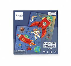 SCRATCH EUROPE - Παζλ Μαγνητικό 2x20pcs Puzzle to Go - Space, 6181154