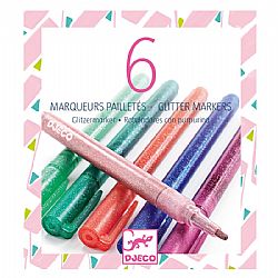 DJECO - Μαρκαδόροι Glitter 6pcs, 08877