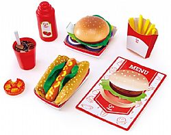 HAPE - Σετ Fast Food Ξύλινο 27pcs, e3160