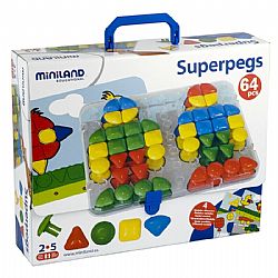 MINILAND - Βαλιτσάκι με Ψηφίδες Superpegs, 64pcs, 95080