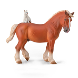COLLECTA - HORSES - Draft Horse with Cat, 88916