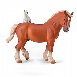 COLLECTA - HORSES - Draft Horse with Cat, 88916