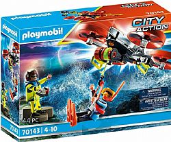 PLAYMOBIL - CITY ACTION - Diver Rescue w Rescue Drone, 70143