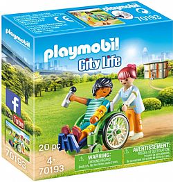 PLAYMOBIL - CITY LIFE - Patient in Wheelchair, 70193