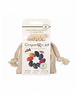 CRAYON ROCKS - Κηρομπογιές Σόγιας, 8τεμ, Cotton Bag