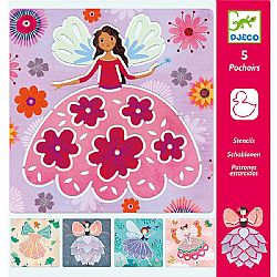 DJECO - Στένσιλ Σετ 5pcs *Fairies*, 08821