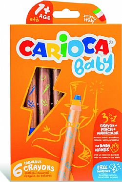 CARIOCA - Ξυλομπογιές BABY 12χρωμ με Ξύστρα, 42817