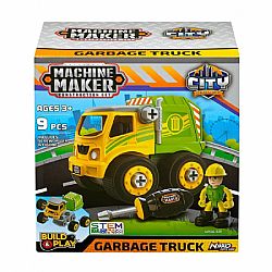 NIKKO - MACHINE MAKER - Garbage Truck 9pcs, 40043