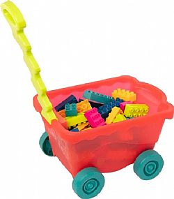 B TOYS - Καροτσάκι με Τουβλάκια 54pcs, 1991z