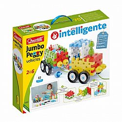 QUERCETTI - Κατασκευή με Ψηφίδες Jumbo Peggy Vehicles, 62pcs, 2290