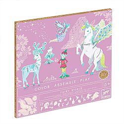 DJECO - Χαρτονοκατασκευές Ζωγραφικής 18pcs *Fairy World*, 08008