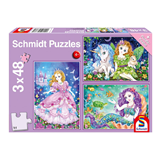 SCHMIDT - ΠΑΖΛ 3x48τεμ - Fairy Princess and Mermaid, 56376