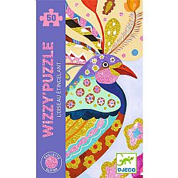 DJECO - Παζλ Glitter Wizzy Puzzle 50pcs *Sparkling Bird*, 07022