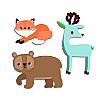 DJECO - Αυτοκόλλητα Μεγάλα BABY 62pcs *Forest Animals*, 00055