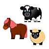 DJECO - Αυτοκόλλητα Μεγάλα BABY 62pcs *Farm Animals*, 00056