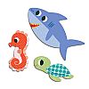 DJECO - Αυτοκόλλητα Μεγάλα BABY 62pcs *Sea Animals*, 00057