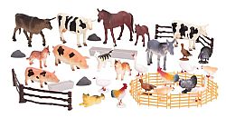 B TOYS - Συλλογή Ζώα της Φάρμας με Περίφραξη 60pcs, 2802z