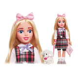 BEAUTY STAR - Κούκλα Βινυλίου με Σκυλάκι 46cm - Preppy Girl, 33/003
