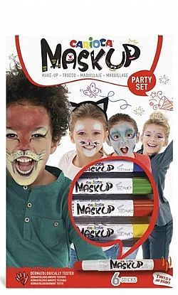 CARIOCA - Βαφές Προσώπου MaskUp 6pcs - Party Set, 43052