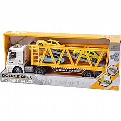 GNR - Φορτηγό με 3 Αυτοκίνητα 45cm Friction Ηχο/Φως, 90507